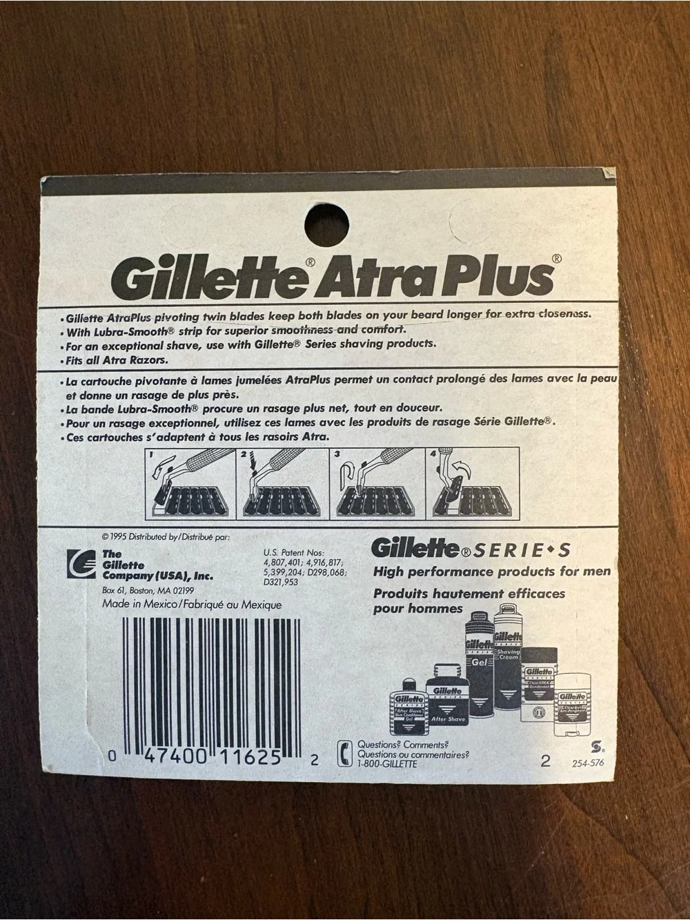 Pack of Sealed 1995 Gillette Atra Plus Razor Shaver 10 Cartridges